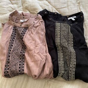 2 amuse society shirts!